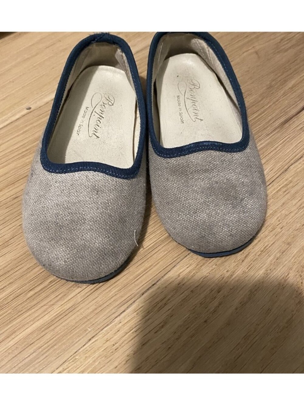 Bonpoint Toddler Boy Canvas Slippers Size 24